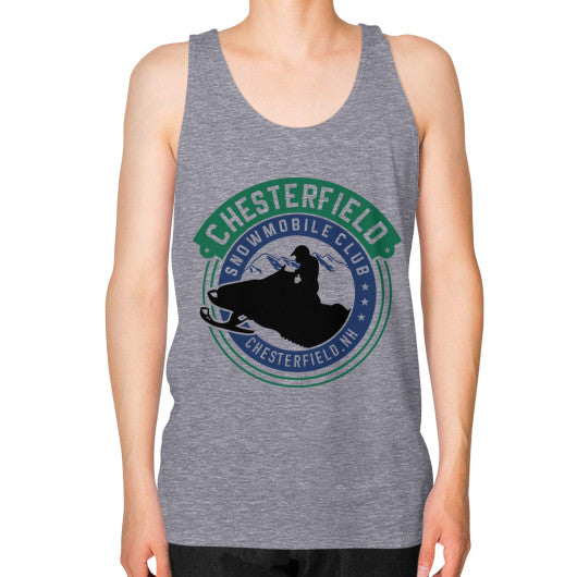 Unisex Fine Jersey Tank (on man) Tri-Blend Grey D'Angelo Woodcraft